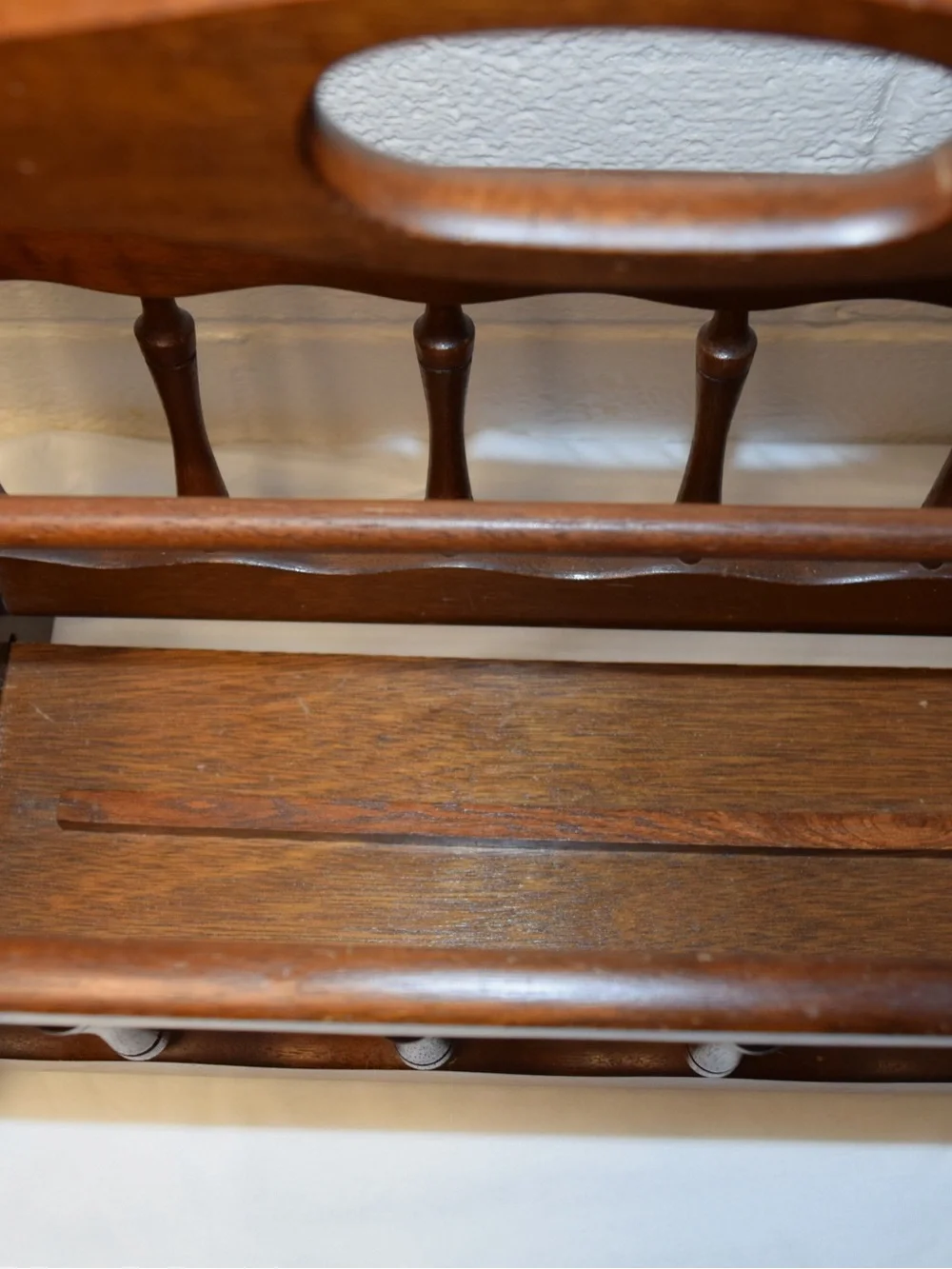 Vintage Jay Import Canterbury Style Wooden Magazine Rack